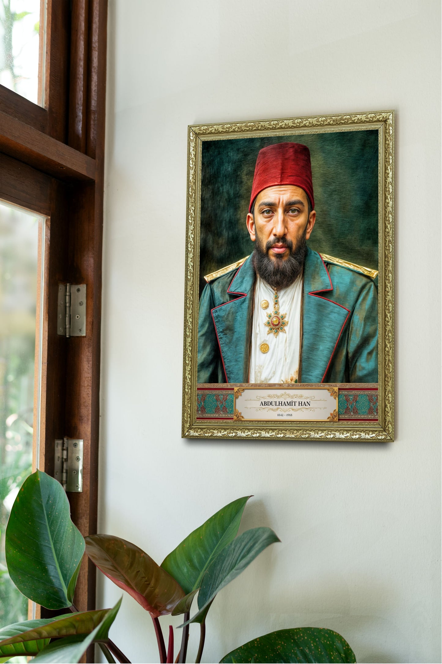 Abdülhamit Han Portre Çerçeveli Tablo