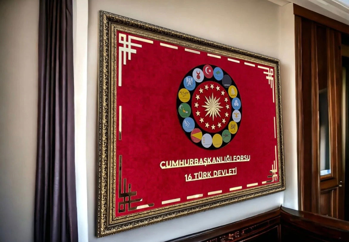 3D Cumhurbaşkanlığı Forsu 16 Türk Devleti 60x80 Cm