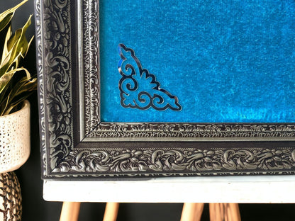 IYI Göktürk Yazılı Kılıçlı Turkuaz Tablo 40 x 80 cm