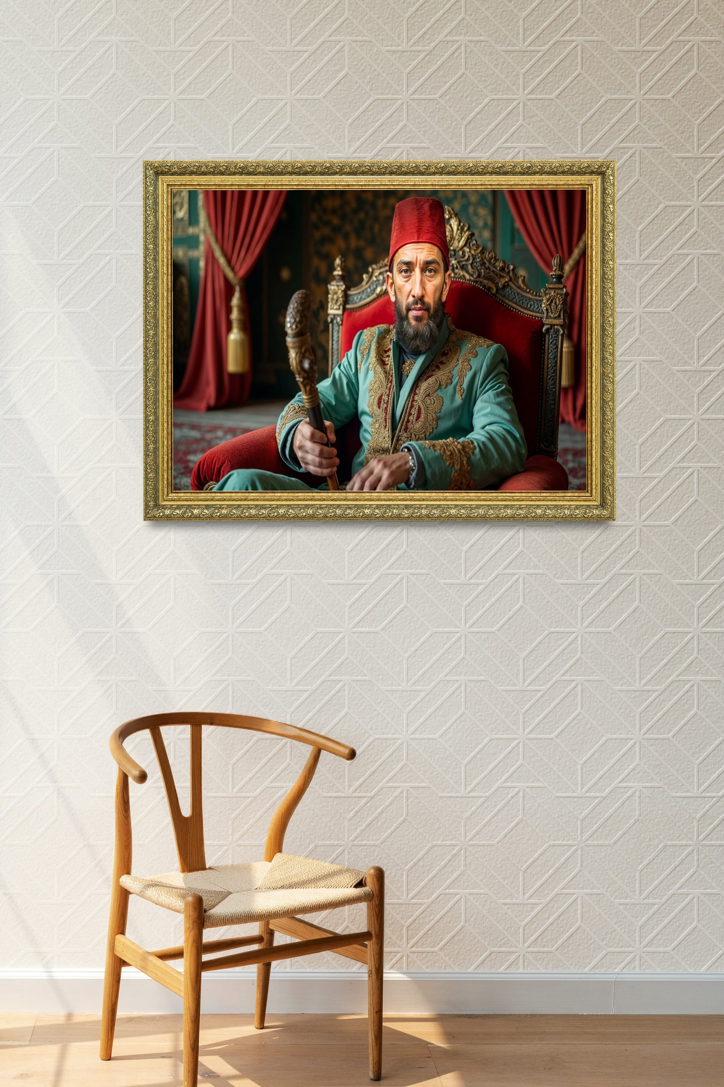 Abdülhamid Han Bastonlu Tablo 60x80 Cm Tablo