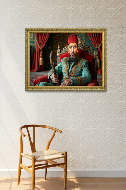 Abdülhamid Han Bastonlu Tablo 60x80 Cm Tablo