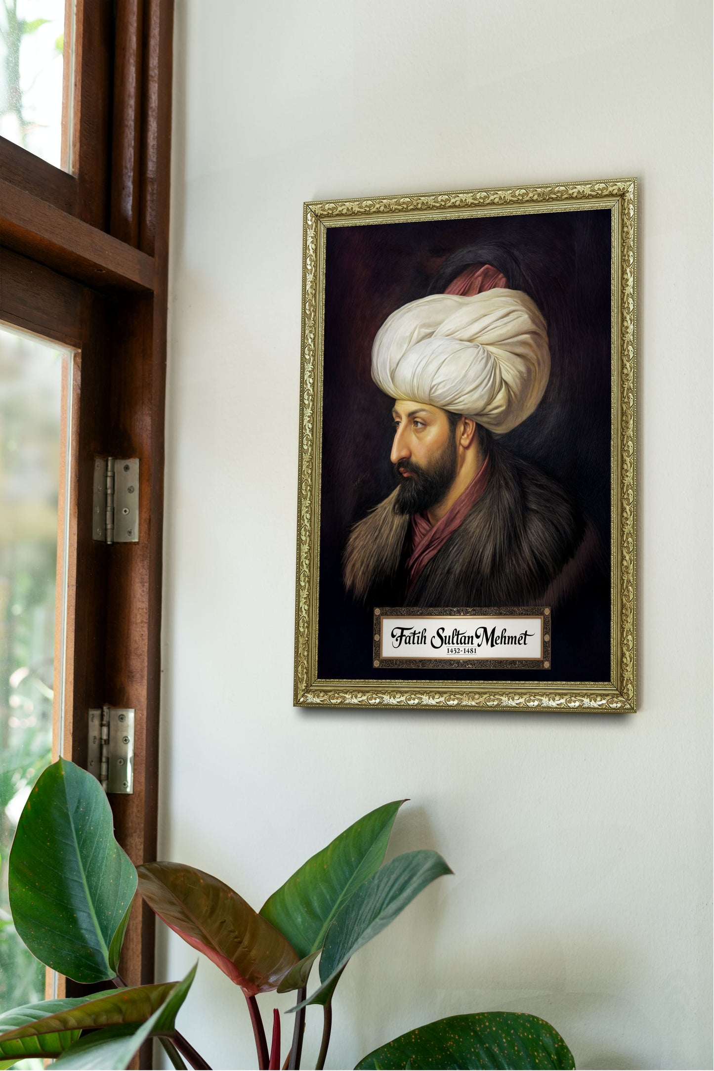 Fatih Sultan Mehmet Portre Çerçeveli Tablo