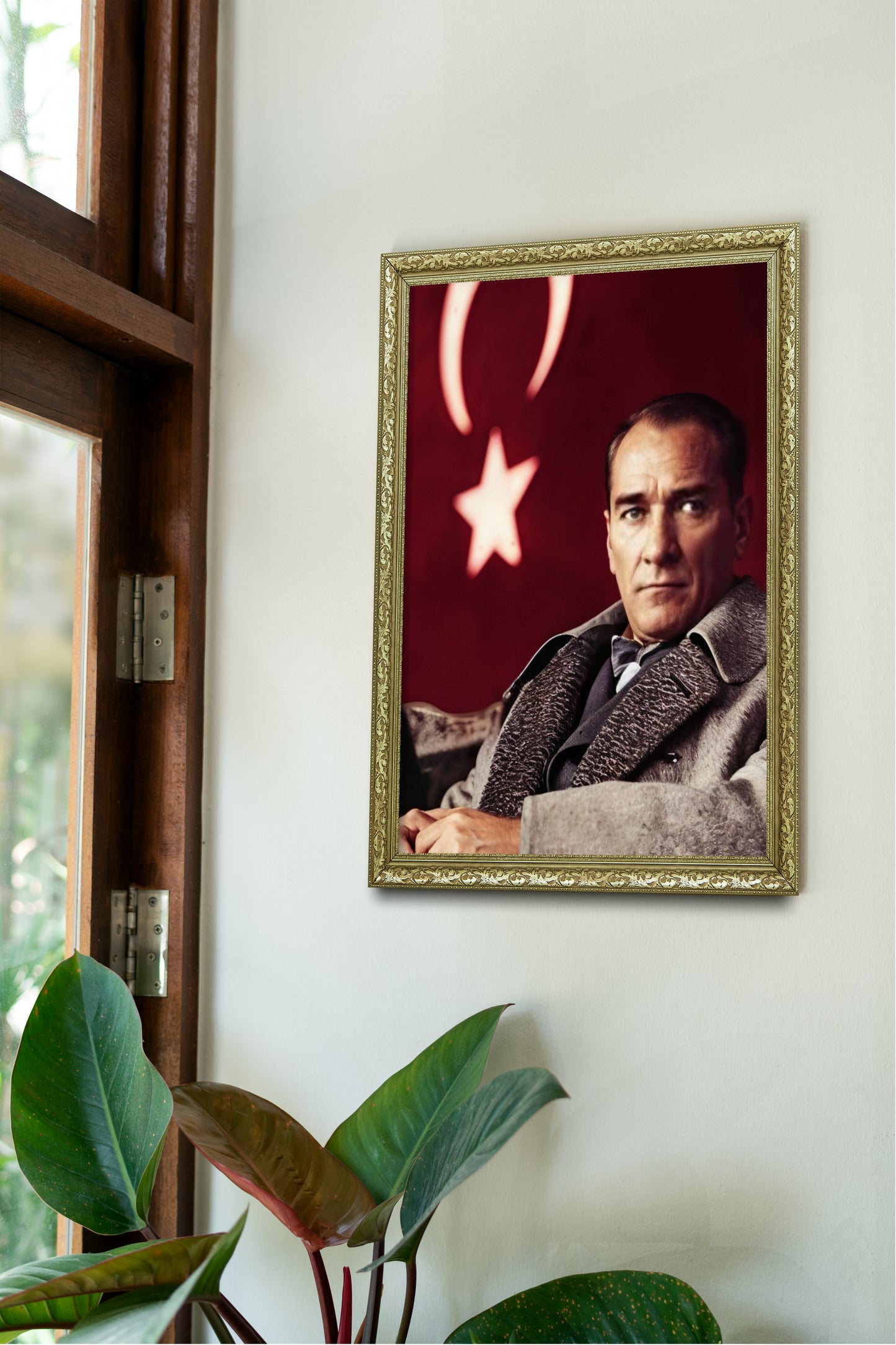 Ay Yıldızın Işığında Atatürk Portresi Özel Tasarım Tablo