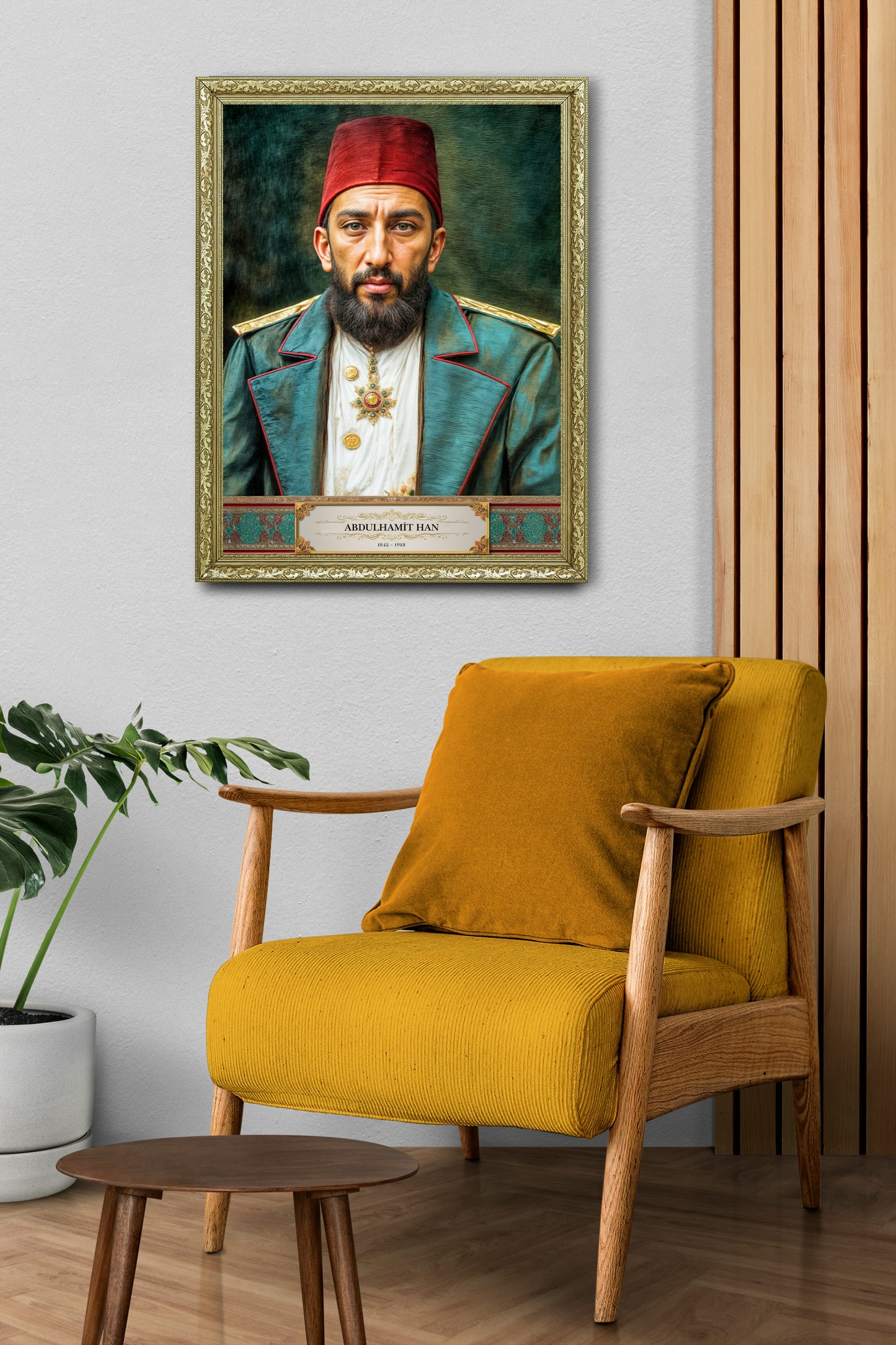 Abdülhamit Han Portre Çerçeveli Tablo
