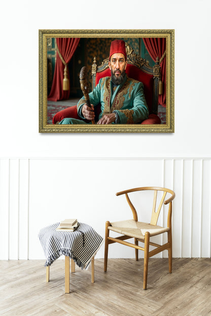 Abdülhamid Han Bastonlu Tablo 60x80 Cm Tablo