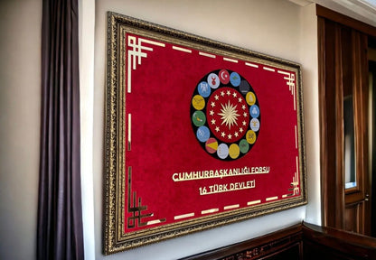 3D Cumhurbaşkanlığı Forsu 16 Türk Devleti 60x80 Cm