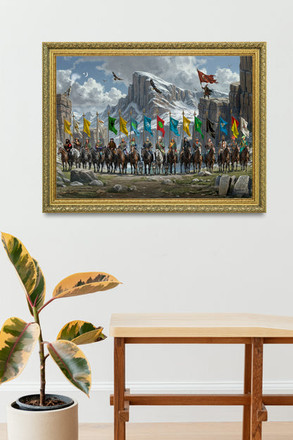 16 Türk Liderleri Özel Çalışma Tablo 60x80