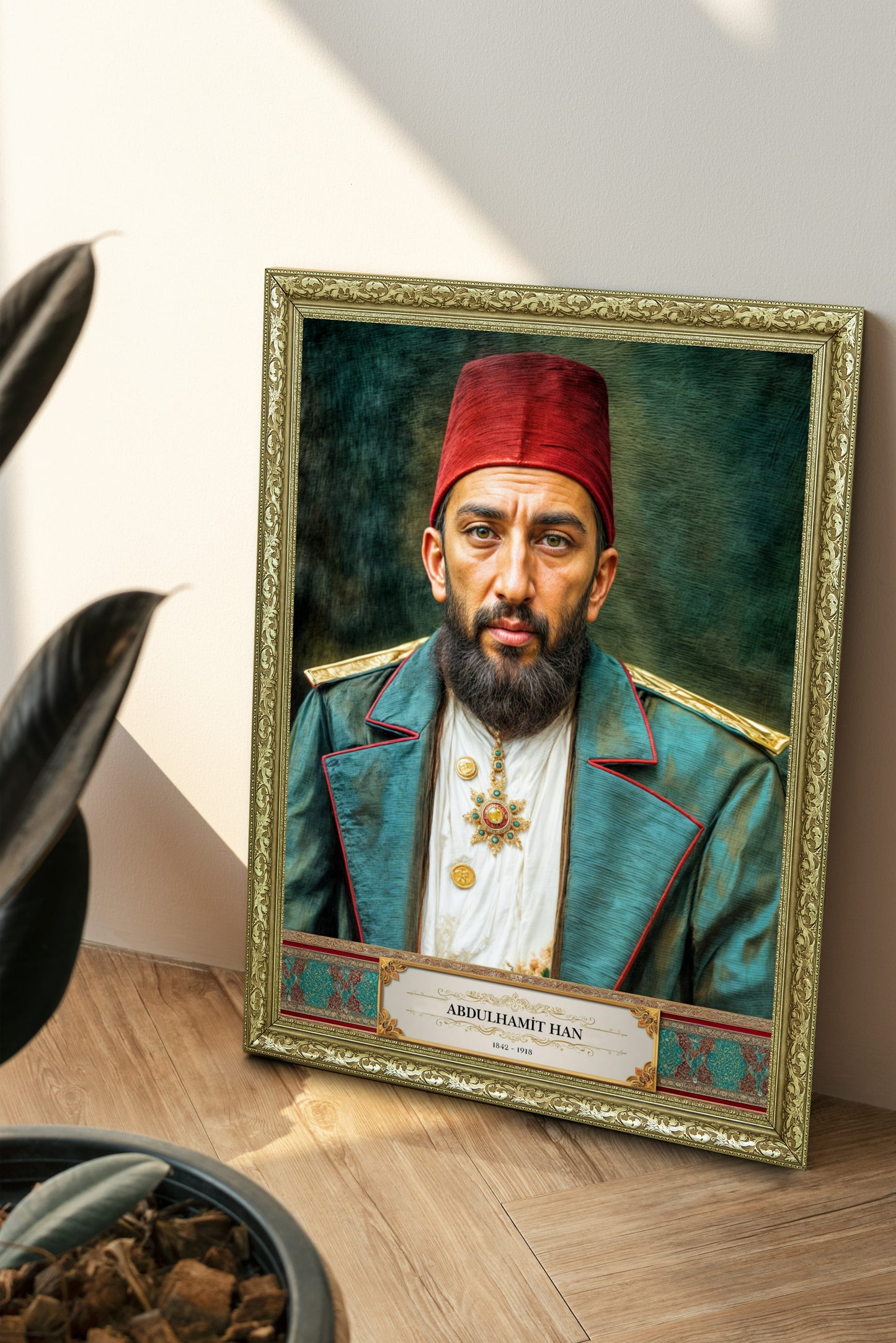 Abdülhamit Han Portre Çerçeveli Tablo