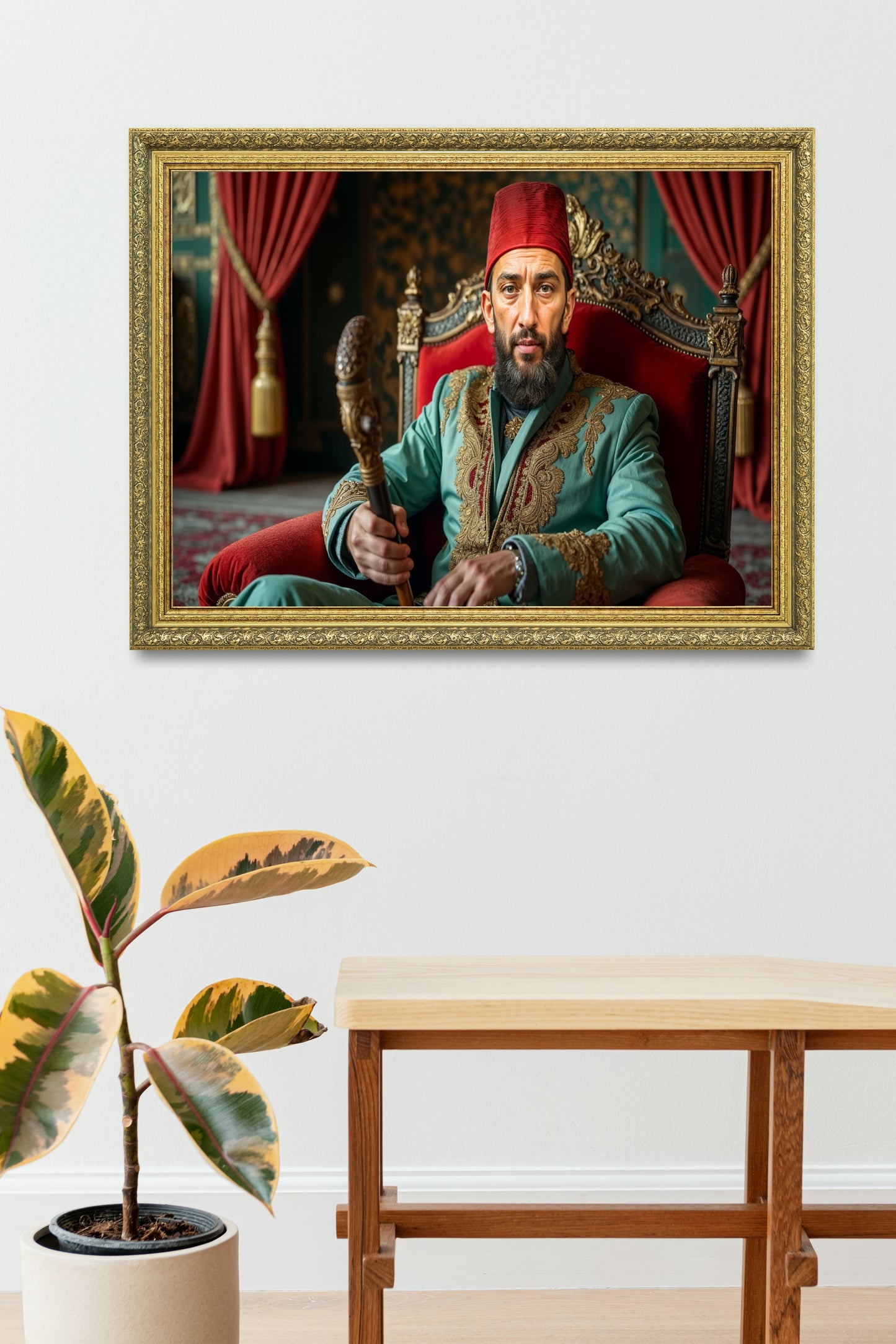 Abdülhamid Han Bastonlu Tablo 60x80 Cm Tablo