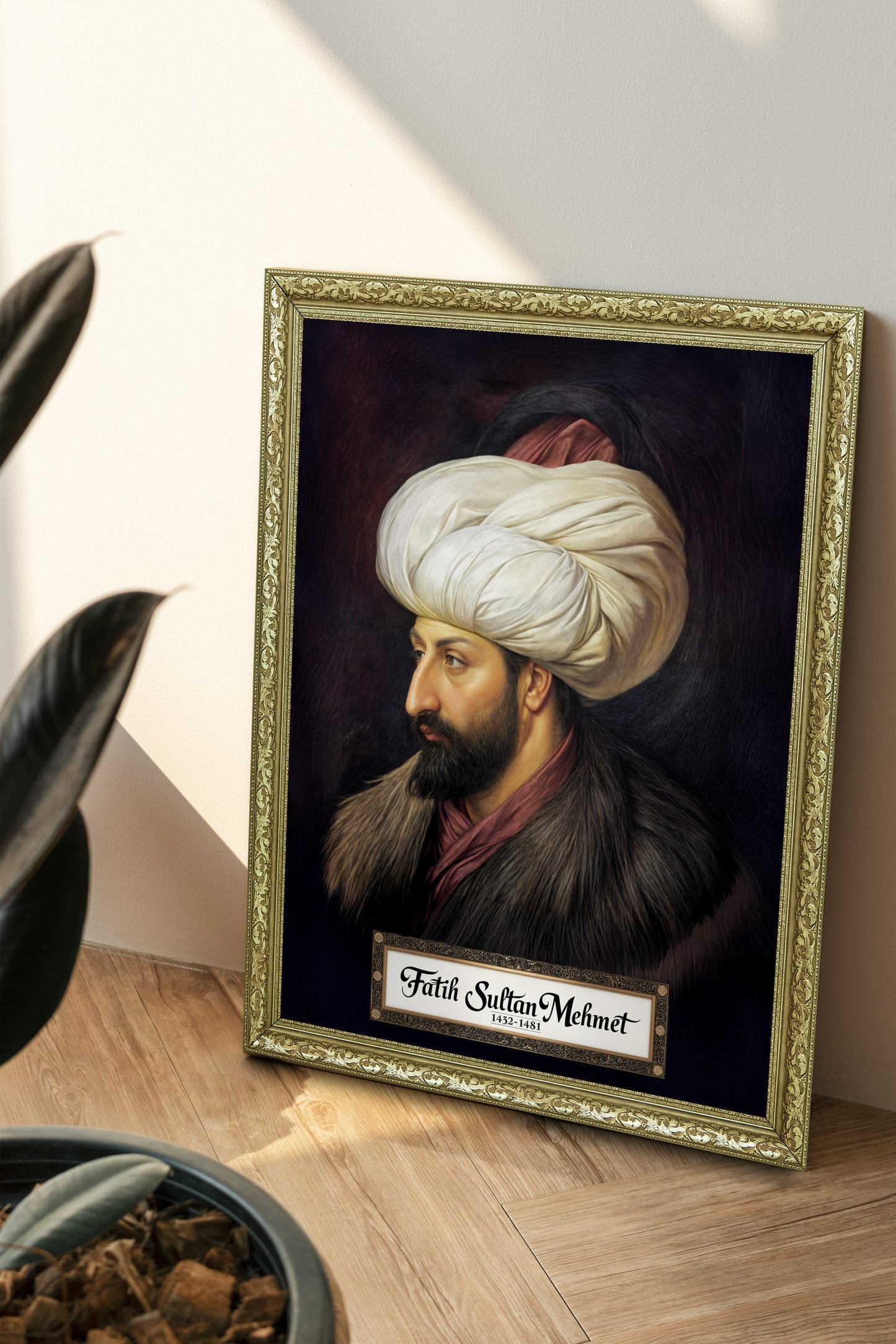 Fatih Sultan Mehmet Portre Çerçeveli Tablo