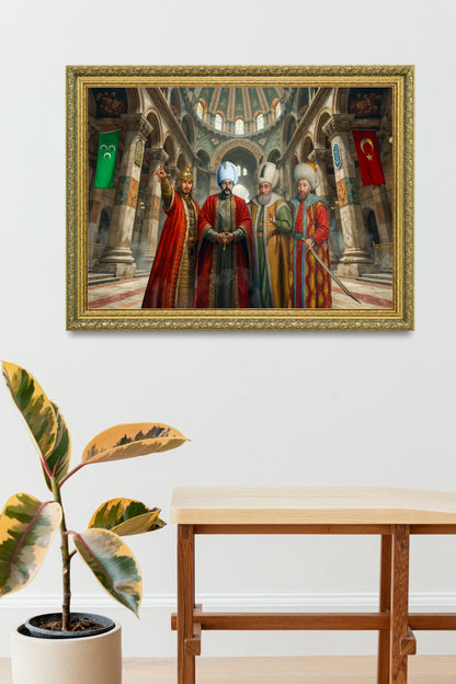 Ayasofya’da Tarihi Buluşma Cihan Sultanları Özel Tablo