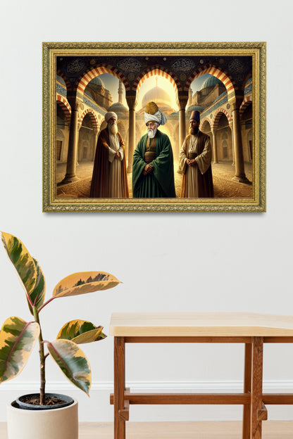 Mevlana Şems 3'lü Tablo