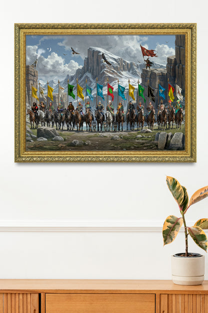 16 Türk Liderleri Özel Çalışma Tablo 60x80