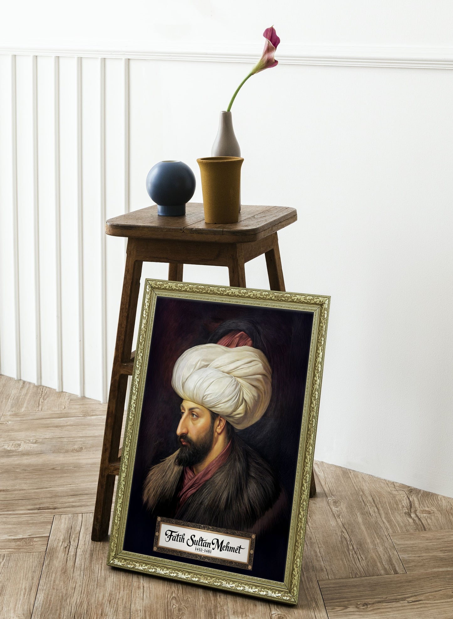 Fatih Sultan Mehmet Portre Çerçeveli Tablo