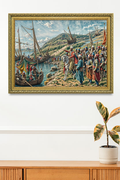 Fatih Sultan Mehmet Gemileri Karadan Yürüttüğü Tablo