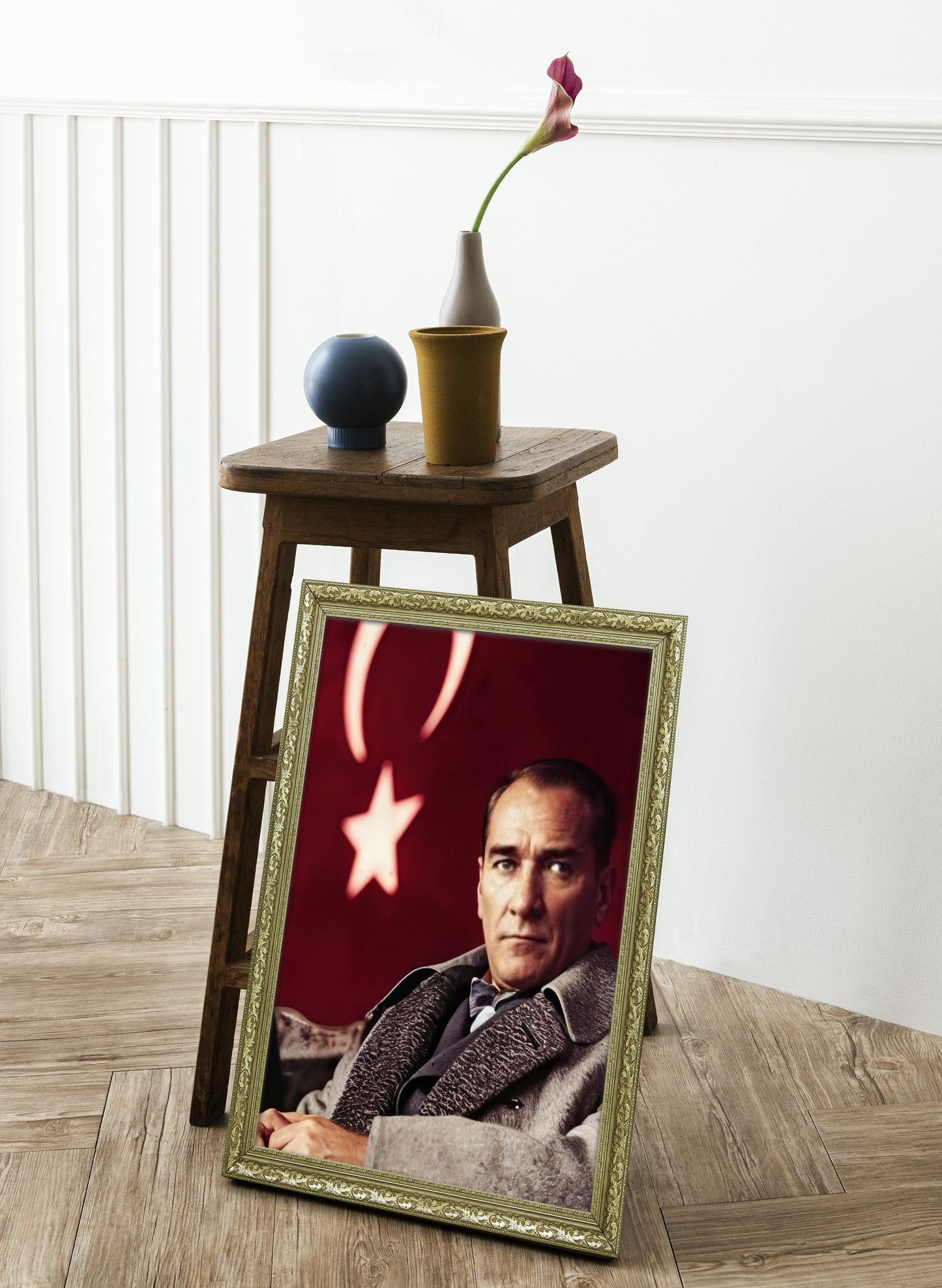 Ay Yıldızın Işığında Atatürk Portresi Özel Tasarım Tablo