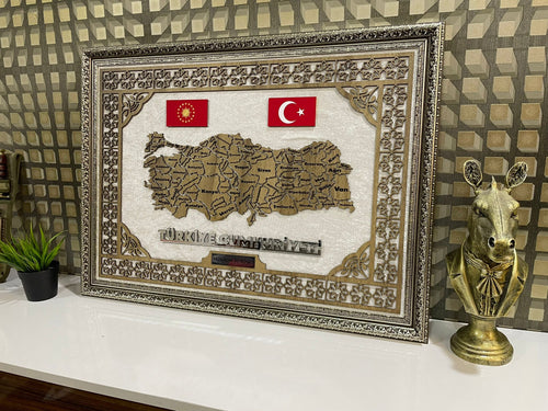 Türkiye Haritalı 3D Premium Tablo