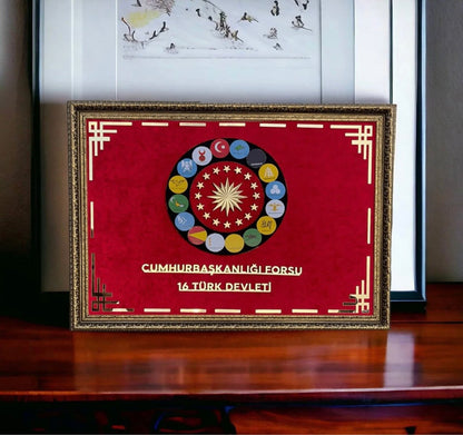 3D Cumhurbaşkanlığı Forsu 16 Türk Devleti 60x80 Cm
