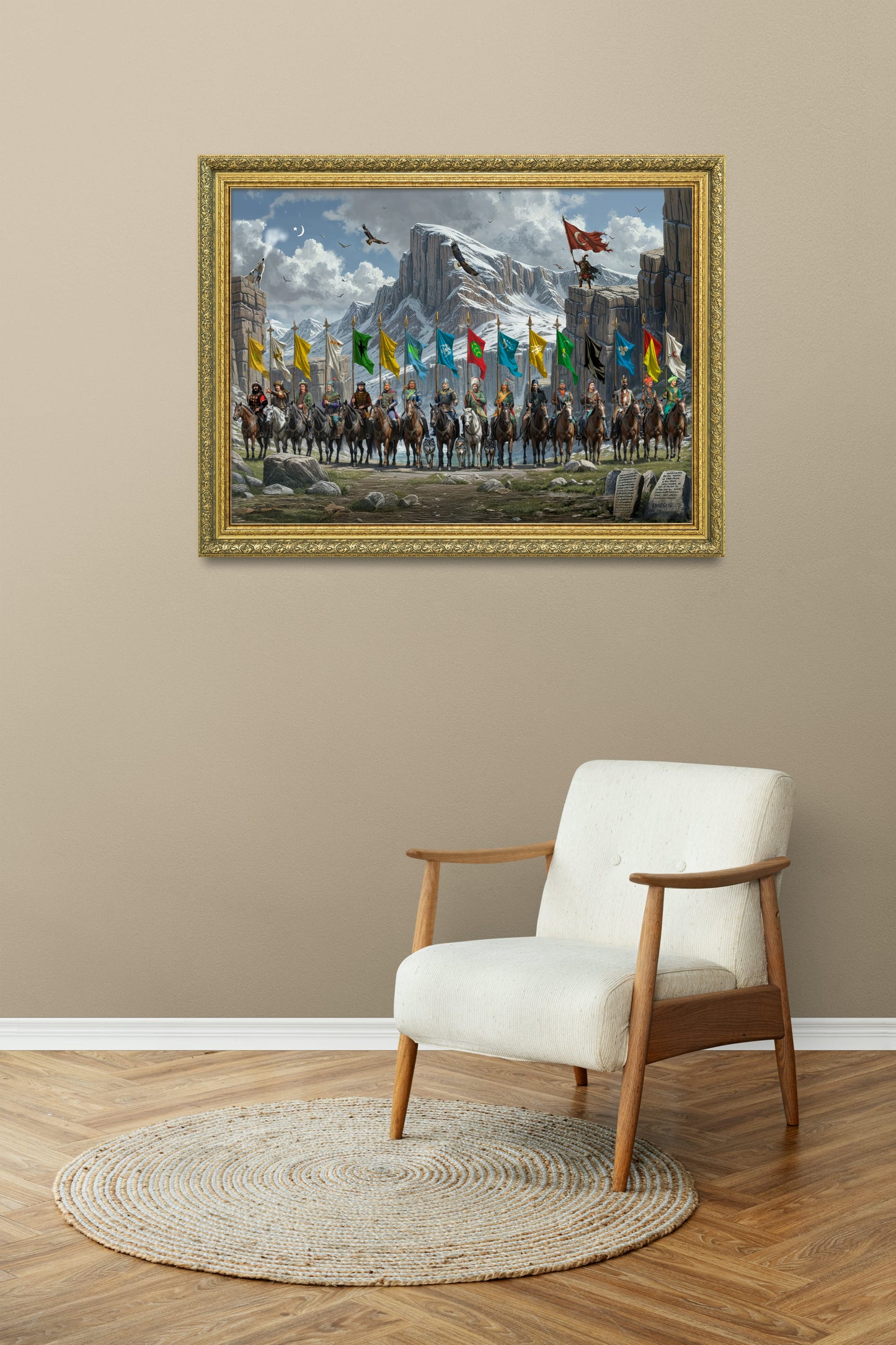 16 Türk Liderleri Özel Çalışma Tablo 60x80