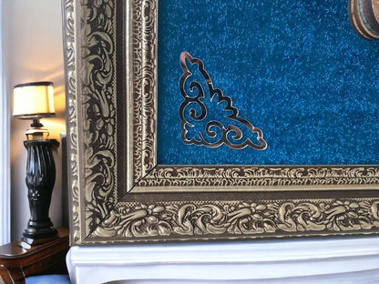 Çift Kılıçlı Osmanlı Armalı Tablo 60x80 cm